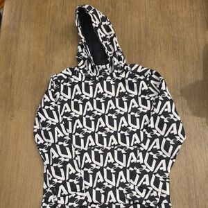 Under Armour Black and White Logo Print Hoodie